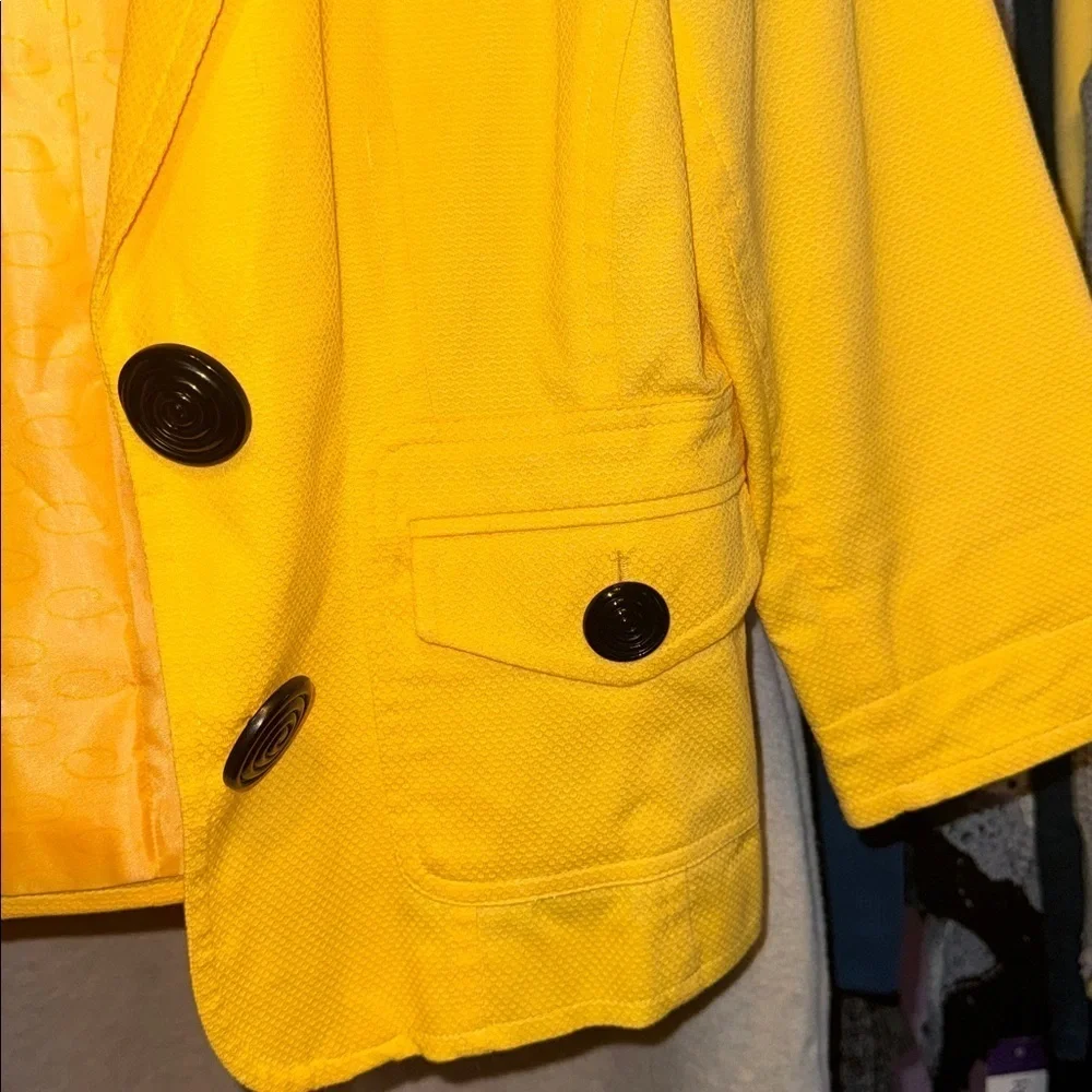 Oscar by Oscar, Dela, Rente, yellow front blazer jacket, size 10
